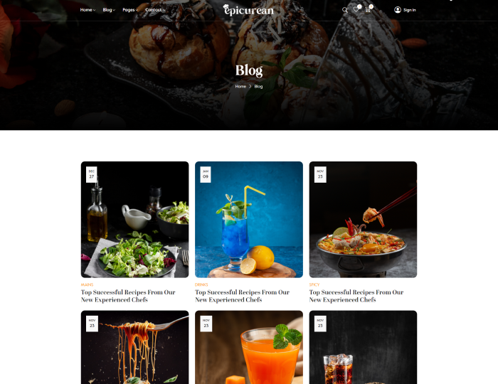 Epicurean - Food & Restaurant Html Template