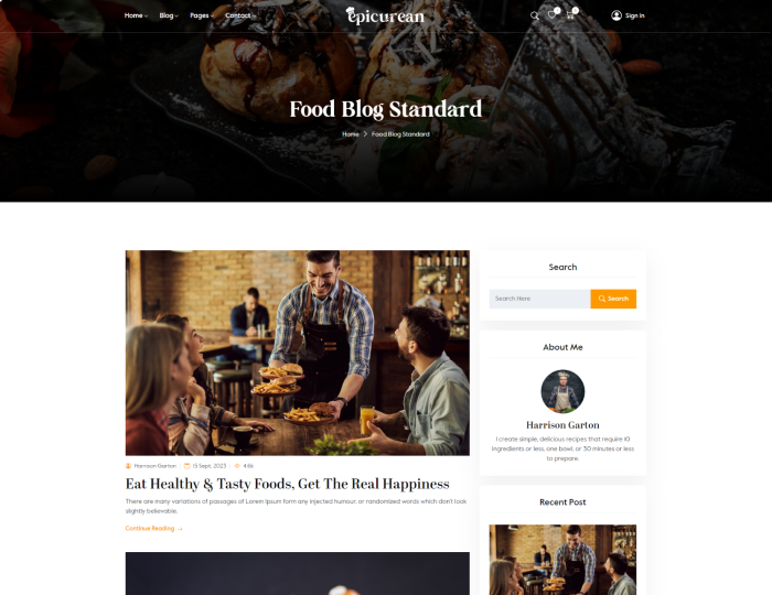 Epicurean - Food & Restaurant Html Template