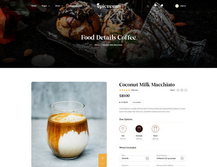 Epicurean - Food & Restaurant Html Template