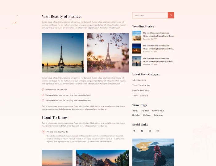 Arid - Travel & Tourism HTML/Tailwind CSS Template