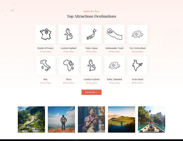 Arid - Travel & Tourism HTML/Tailwind CSS Template