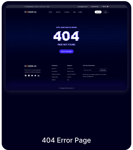 Power AI - Artificial Intelligence Multipurpose Website HTML Template