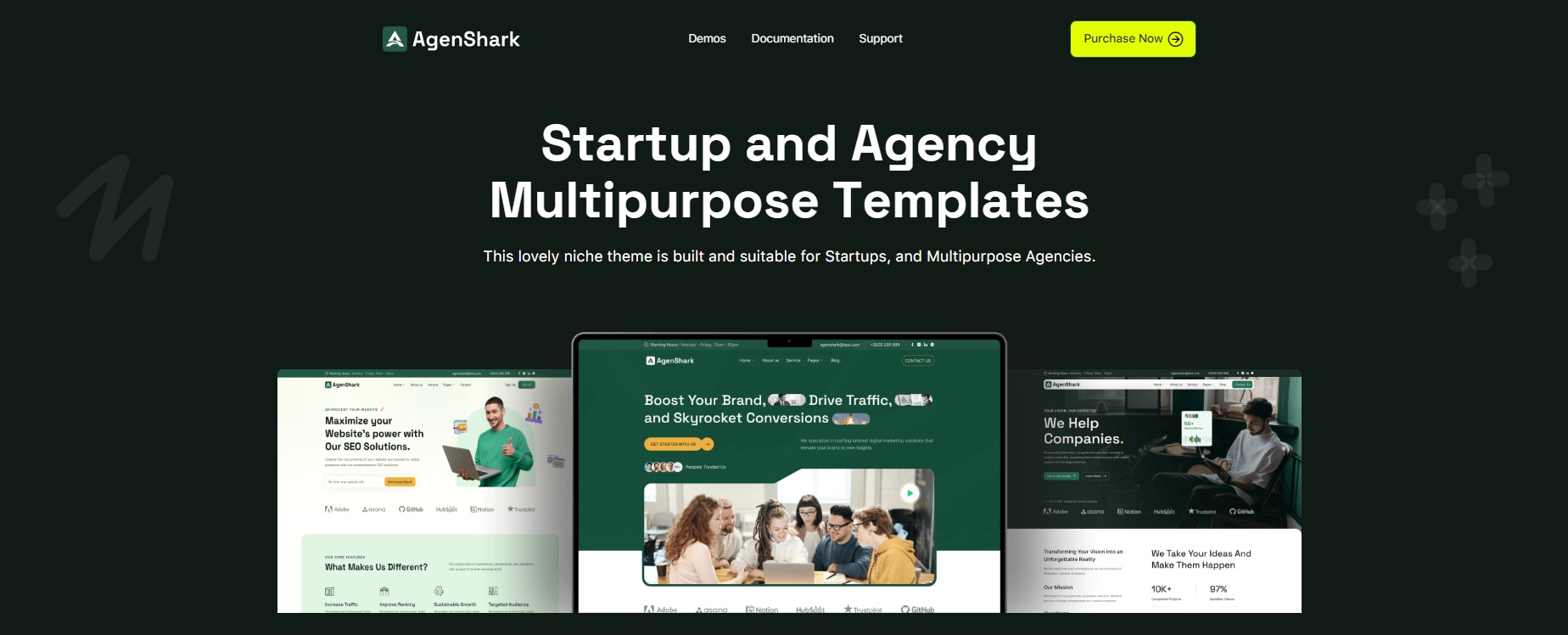 Agenshark - Startup Agency HTML Template