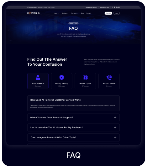 Power AI - Artificial Intelligence Multipurpose Website HTML Template