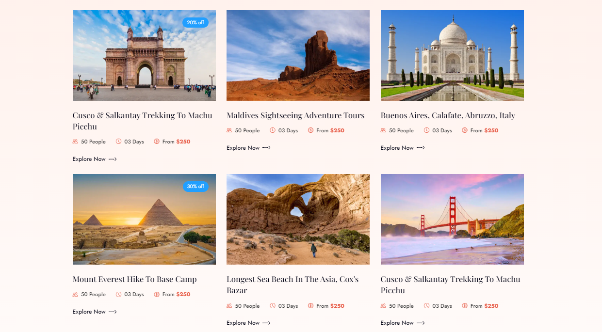 Arid - Travel & Tourism NextJs/Tailwind CSS Template