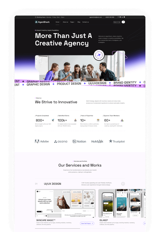 Agenshark - Startup Agency HTML Template