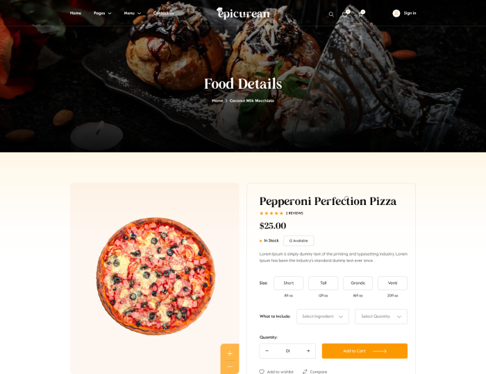 Epicurean - Food & Restaurant Html Template